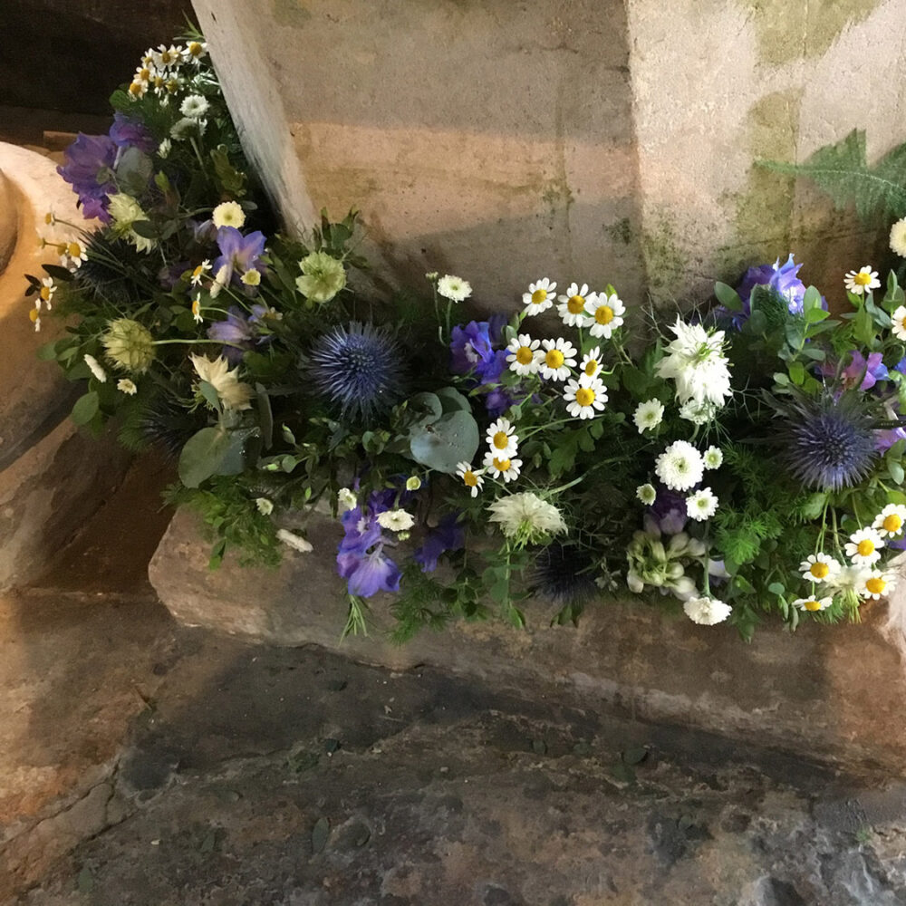 wedding flowers, wreath, pink white green purple